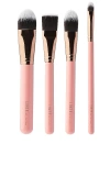 Luxie Skinsentials 4 Piece Brush Set In Rose Gold