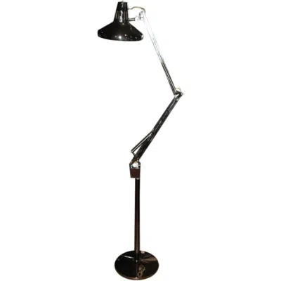 Pre-owned Luxó 55" Luxo Mid-century Articulated Chrome Standing Lamp By Luxo In Black