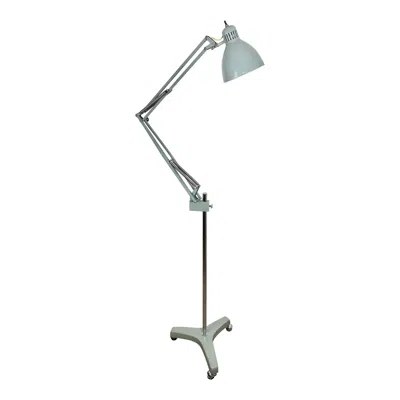 Pre-owned Luxó Adjustable Grey Floor Lamp "naska Loris" By Arne Jacobsen For Luxo Norway, 1950s In Gray