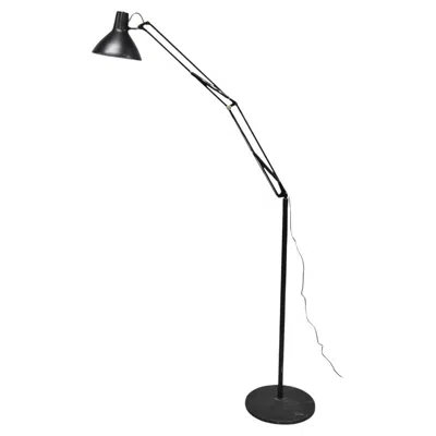 Pre-owned Luxó Vintage Luxo Pixar Style Mid Century Modern Articulating Drafting Floor Lamp In Black
