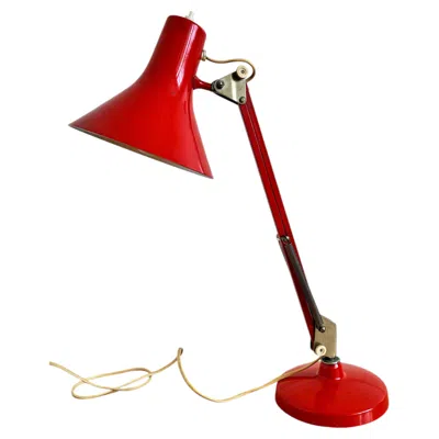 Pre-owned Luxó Vintage Scandinavian Luxo Industrial Architect Desk Lamp In Red