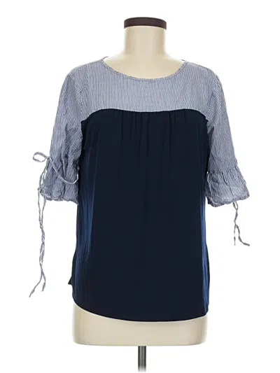 Pre-owned Luxology Short Sleeve Blouse In Blue