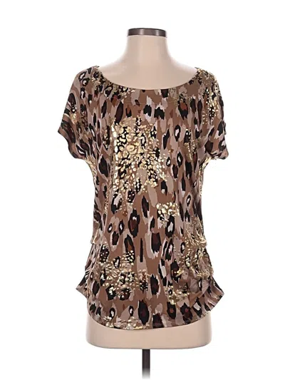Pre-owned Luxology Short Sleeve Blouse In Brown