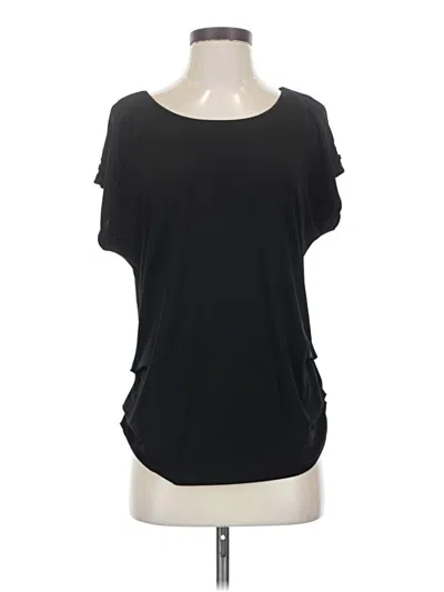Pre-owned Luxology Short Sleeve Top Black Scoop Neck Tops