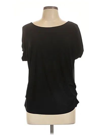 Pre-owned Luxology Short Sleeve Top Black Scoop Neck Tops