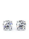 Luxsly 14kt White Gold Diamond Stud Earrings In White