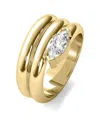 Luxsly 14kt Yellow Gold Diamond Ring In Yellow