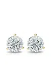 Luxsly 14kt Yellow Gold Diamond Stud Earrings In Yellow