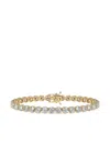 Luxsly 14kt Yellow Gold Diamond Tennis Bracelet In White Gold