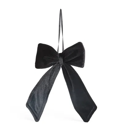 Luxury Garland Bow Tree Ornament In Black