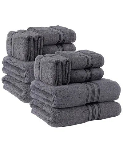 Luxury Home 12pc Cotton Towel Set In Blue
