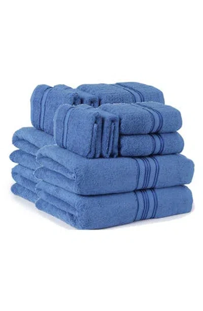 Luxury Home 12-piece Premium Cotton Towel Set In Blue