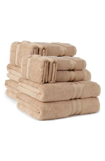 Luxury Home 12-piece Premium Cotton Towel Set In Brown