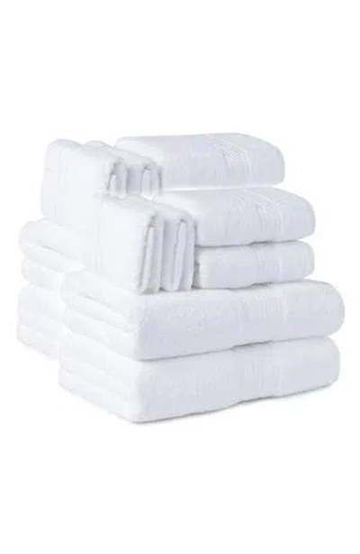 Luxury Home 12-piece Premium Cotton Towel Set In White