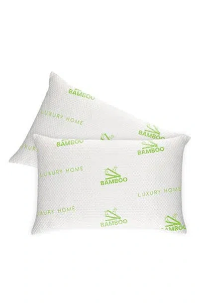 Luxury Home 2-pack Infused Memory Foam Pillows In Bamboo