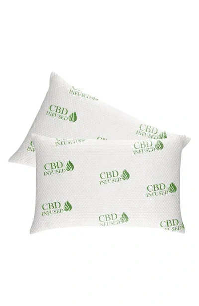 Luxury Home 2-pack Infused Memory Foam Pillows In Cbd