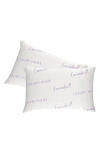 Luxury Home 2-pack Infused Memory Foam Pillows In Lavender