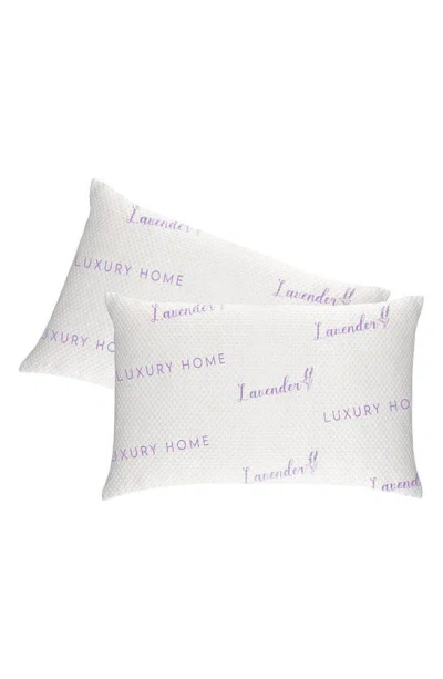 Luxury Home 2-pack Infused Memory Foam Pillows In Multi