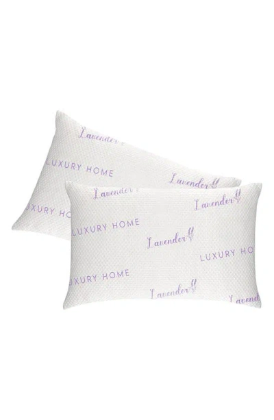 Luxury Home 2-pack Infused Memory Foam Pillows In Lavender