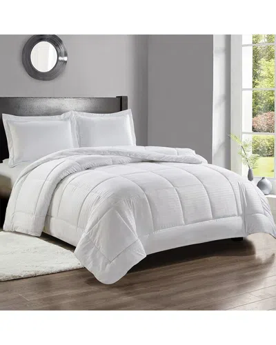 Luxury Home 3pc Comforter Set In White