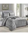Luxury Home 8pc Dobby Stripe Comforter Set