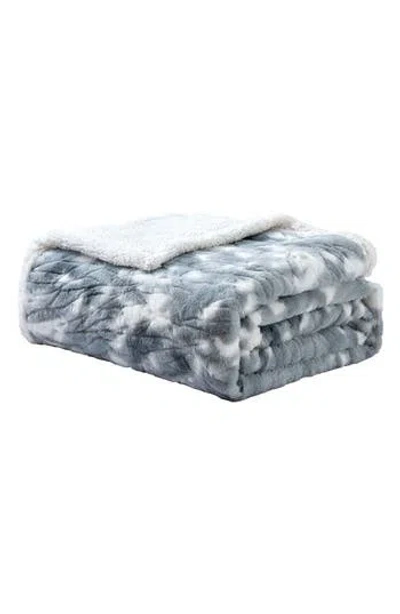 Luxury Home Alaska Faux Fur Throw Blanket In Gray