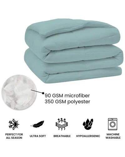 Luxury Home All Seasons Super-soft Down Alternative Comforter In Blue