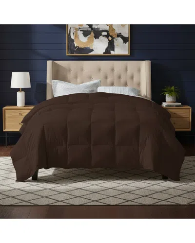 Luxury Home All Seasons Super-soft Down Alternative Comforter In Brown