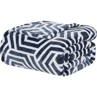 Luxury Home Azmera Plush Fleece Throw Blanket In Multi