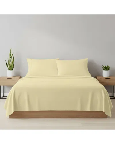 Luxury Home Bamboo Blend Bedsheets In Yellow