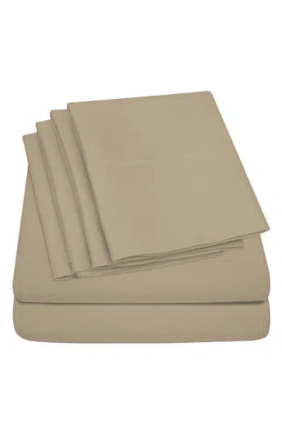 Luxury Home Brushed Microfiber Sheet Set In Neutral