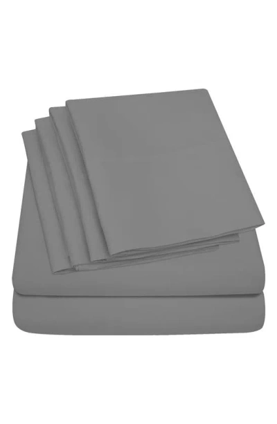 Luxury Home Brushed Microfiber Sheet Set In Light Gray