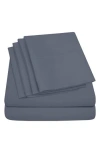 Luxury Home Brushed Microfiber Sheet Set In Light Teal