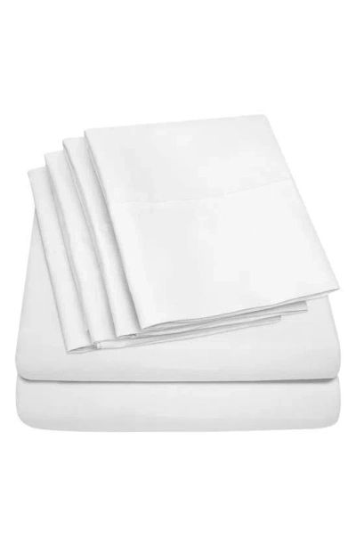 Luxury Home Brushed Microfiber Sheet Set In White