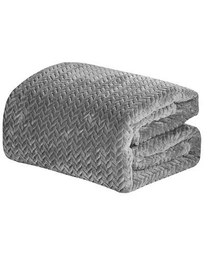 Luxury Home Chevron Braided Throw Blanket In Multi