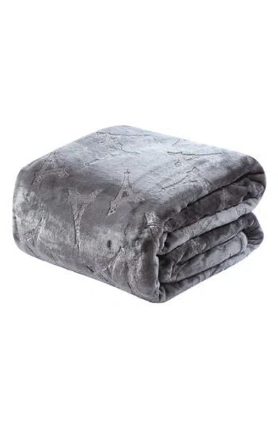 Luxury Home Contemporary Embossed Eiffel Tower Throw Blanket