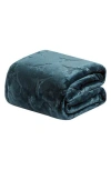 Luxury Home Contemporary Embossed Eiffel Tower Throw Blanket In Blue