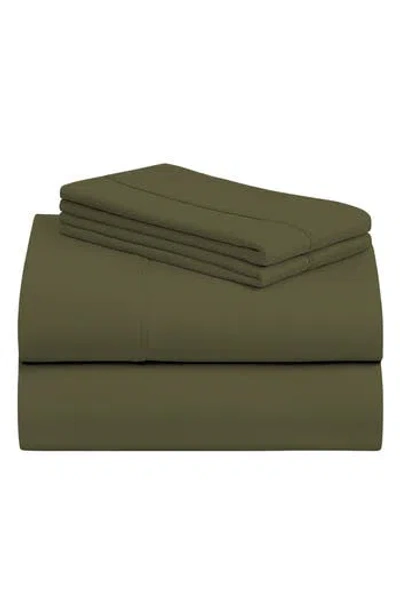 Luxury Home Cozy Cotton Sheet Set In Green