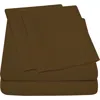 Luxury Home Deep Pocket Microfiber Sheet Set In Brown