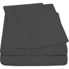 Luxury Home Deep Pocket Microfiber Sheet Set In Gray