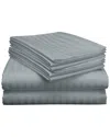 Luxury Home Dobby Stripe Sheet Set In Blue