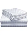 Luxury Home Dobby Stripe Sheet Set In Blue