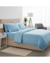 Luxury Home Dobby Stripe Sheet Set In Blue