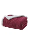 Luxury Home Embossed Caesar Faux Shearling Throw Blanket