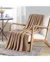 Luxury Home Embossed Scroll Throw Blanket In Brown