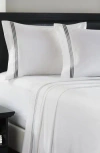 Luxury Home Embroidered Line 3-piece Sheet Set In Black