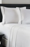 Luxury Home Embroidered Line 3-piece Sheet Set In Gray