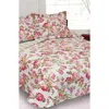 Luxury Home Floral Print Microfiber Quilt Set