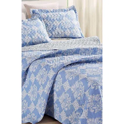 Luxury Home Floral Print Microfiber Quilt Set
