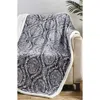 Luxury Home Gracey Reversible Faux Shearling Throw Blanket